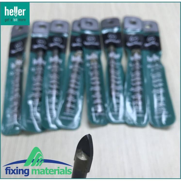 HELLER Mũi khoan gạch men, kính chuôi lục giác ngắn