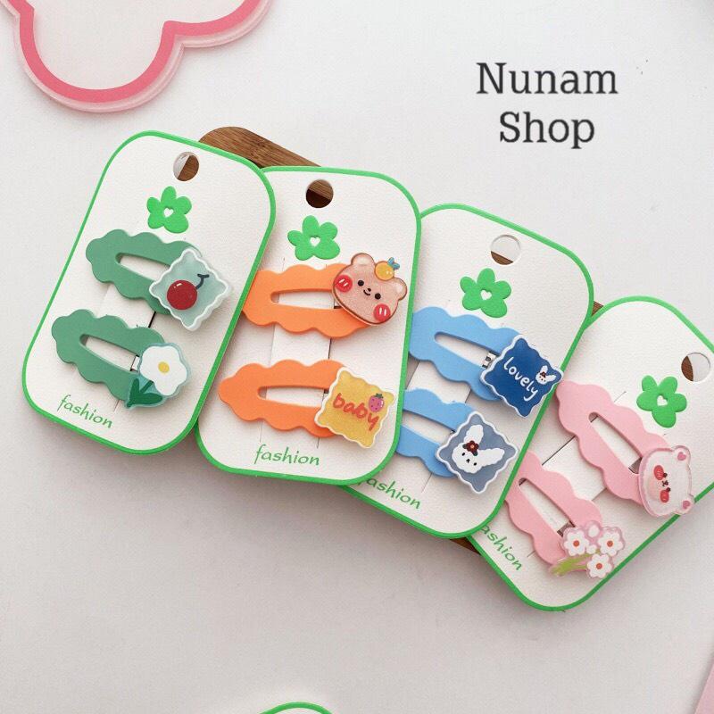 Set 2 cái kẹp tóc đám mây theo màu hot trend hàn quốc cho cả mẹ và bé, kẹp tóc cute Nunam Shop