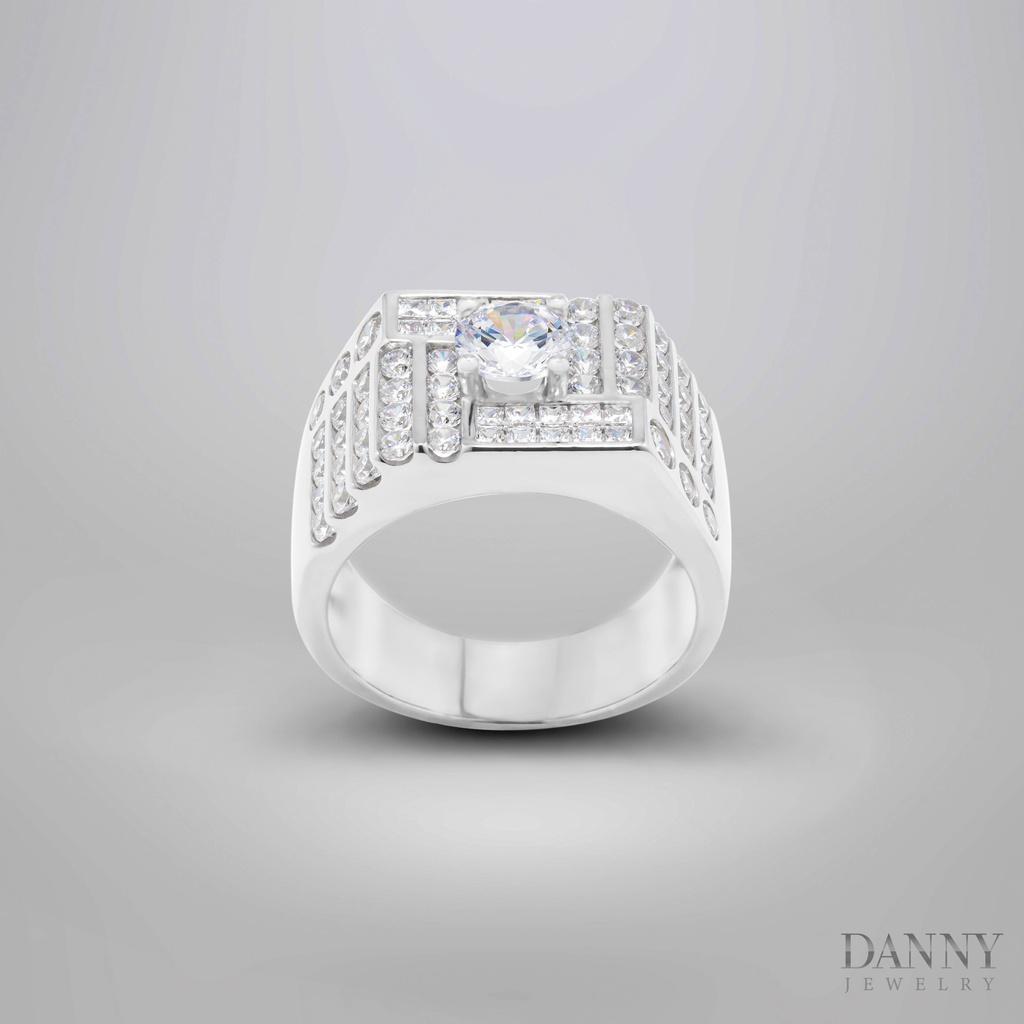 Nhẫn Nam Danny Jewelry Bạc 925 Đính Đá CZ Xi Rhodium NN4355