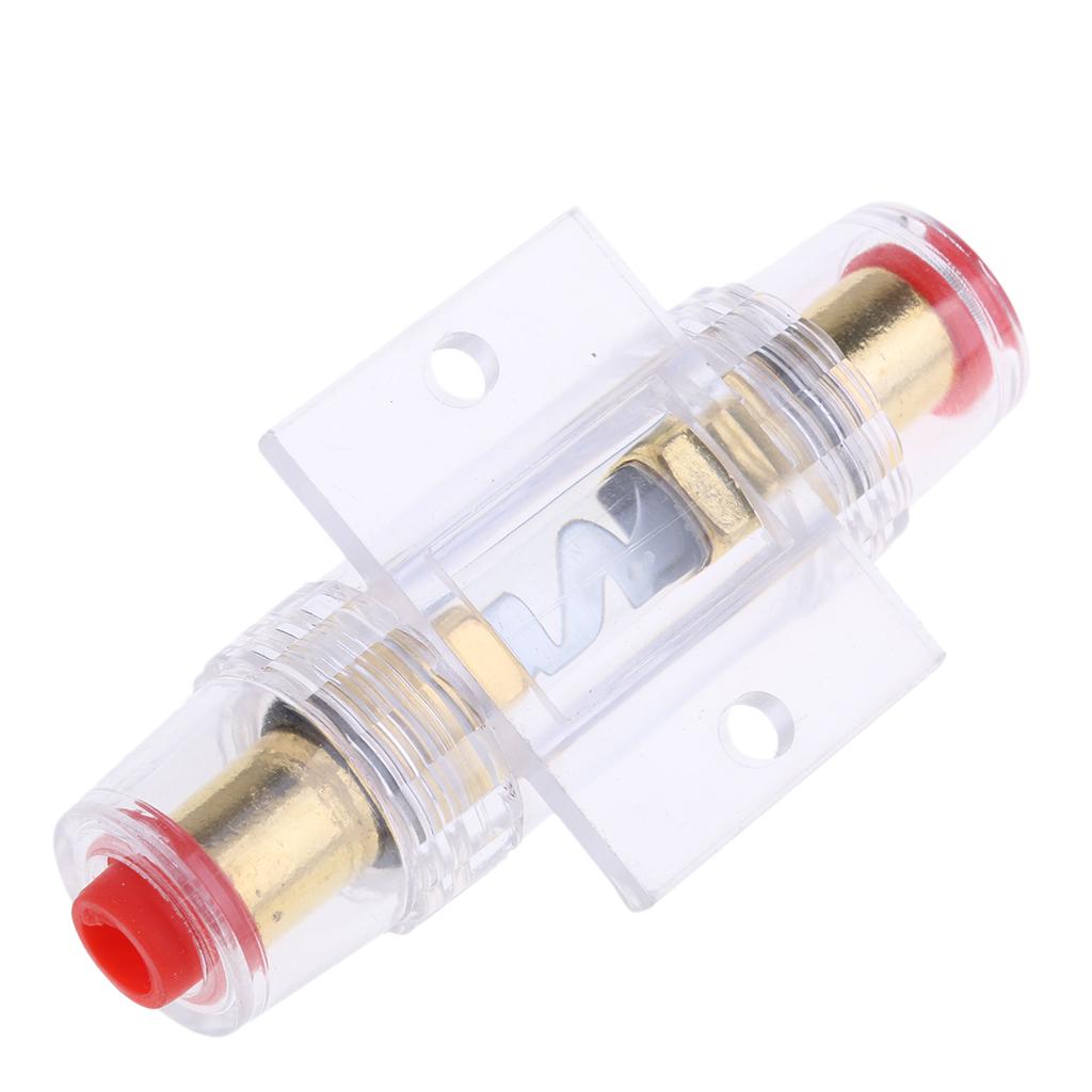 Professional 60A Car Audio Fuse Speaker Cable Blocks Distribution Holder Gold Plate FH-001