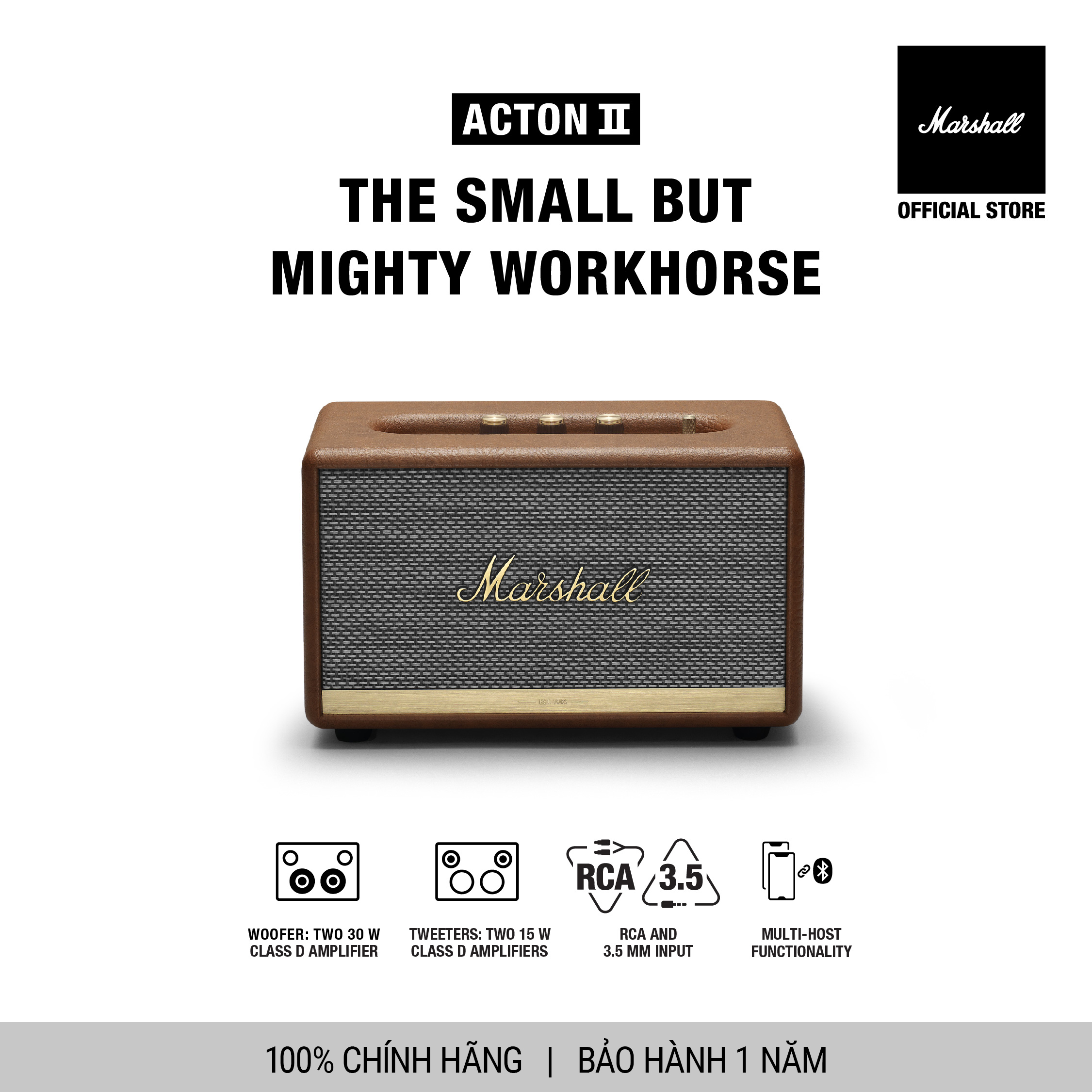 Loa Bluetooth Marshall Acton II - Hàng Chính Hãng