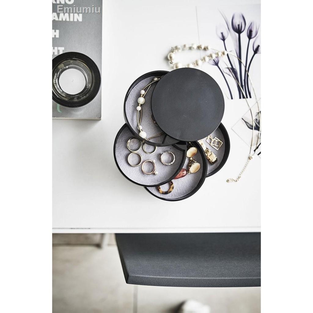 ❀Xoay Hộp đồ trang sức nhiều lớp cho cô gái sáng tạo đơn giản