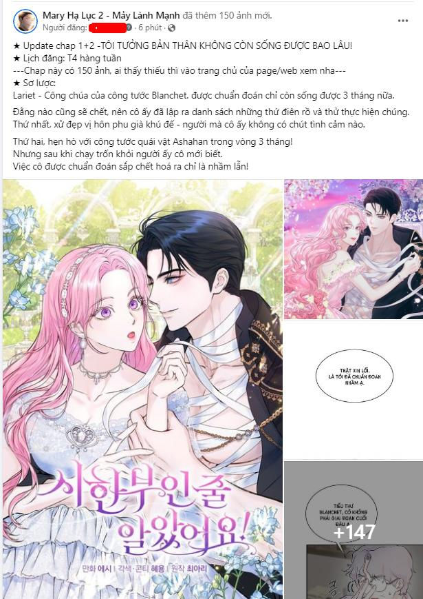 tôi tưởng bản thân không còn sống được bao lâu! chapter 1.1 1