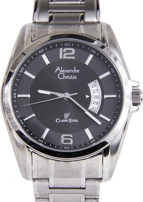 Đồng Hồ Nam Kim Loại Alexandre Christie 8289MDBSSBA - Đen