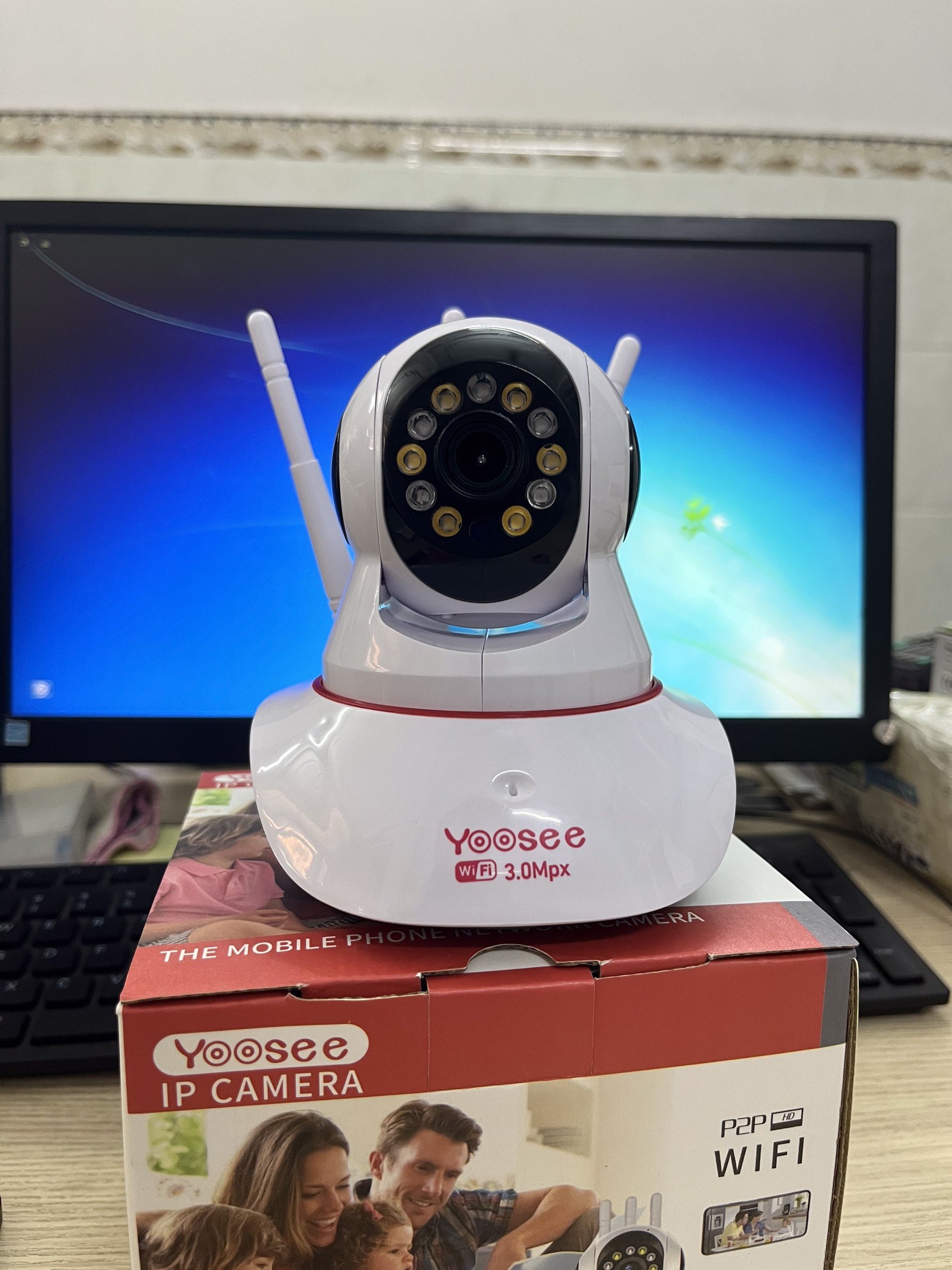 Camera Giám Sát IP Wifi Yoosee 3 Râu 3.0 Camera Full HD Báo Động Chống Trộm hàng chính hãng