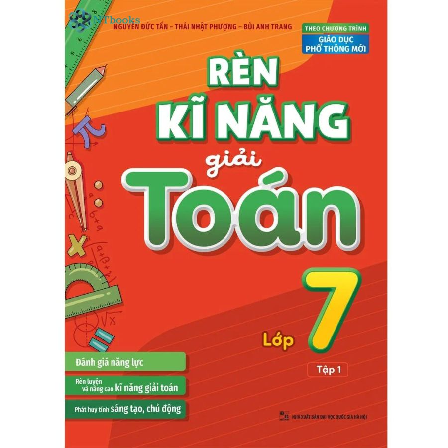 Combo 2 Cuốn Sách Rèn Kĩ Năng Giải Toán Lớp 7 Tập 1 + Tập 2
