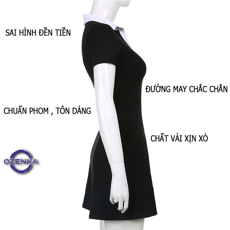 Váy polo body tay ngắn xinh yêu, đầm polo đi dự tiệc đi chơi dạo phố đi bar sang chảnh rẻ đẹp