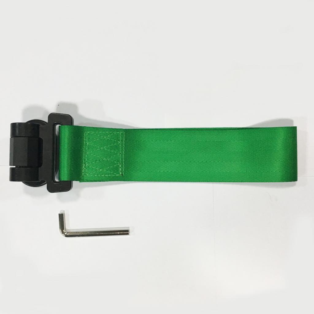 Universal Green Nylon Track Racing Style Tow Strap Stick for Front Bumper