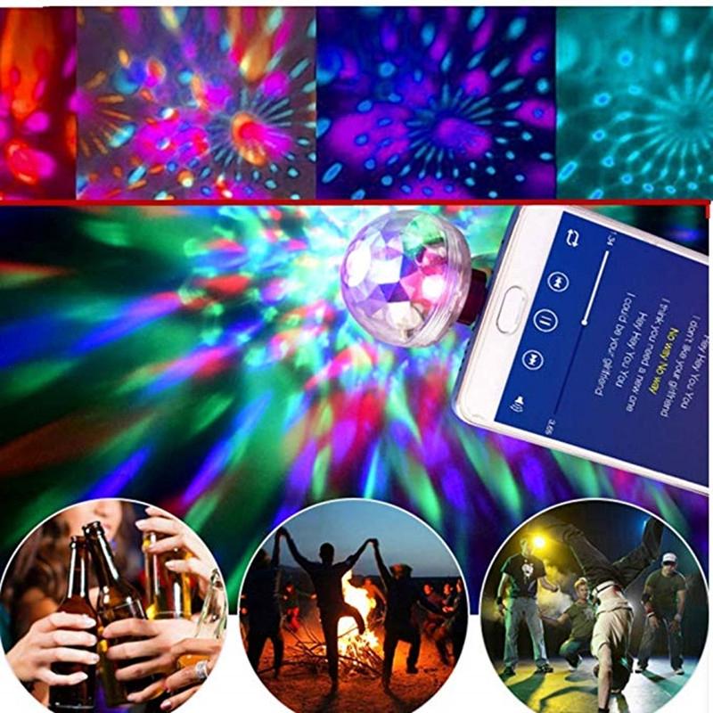 Đèn LED sân khấu nhiều màu sắc nhấp nháy cho điện thoại di động Type-C / Android / Apple
