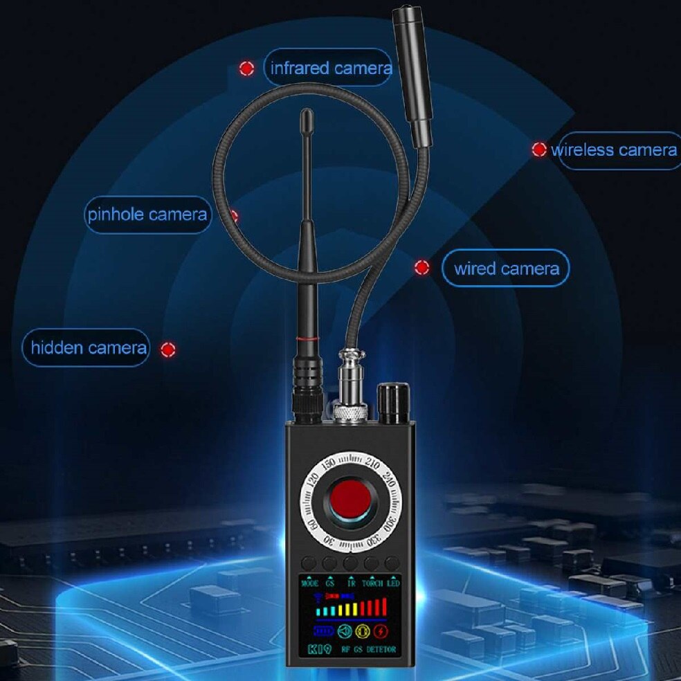Máy Dò K19 chuyên phát hiện Camera siêu nhỏ, máy ghi âm siêu nhỏ, thiết bị định vị G.P.S. New K19 Eavesdropping Hidden Camera Detector RF Wireless Gsm Sound Signal Wiretapping GPS Tracker Spy Cam Detector Bug Finder