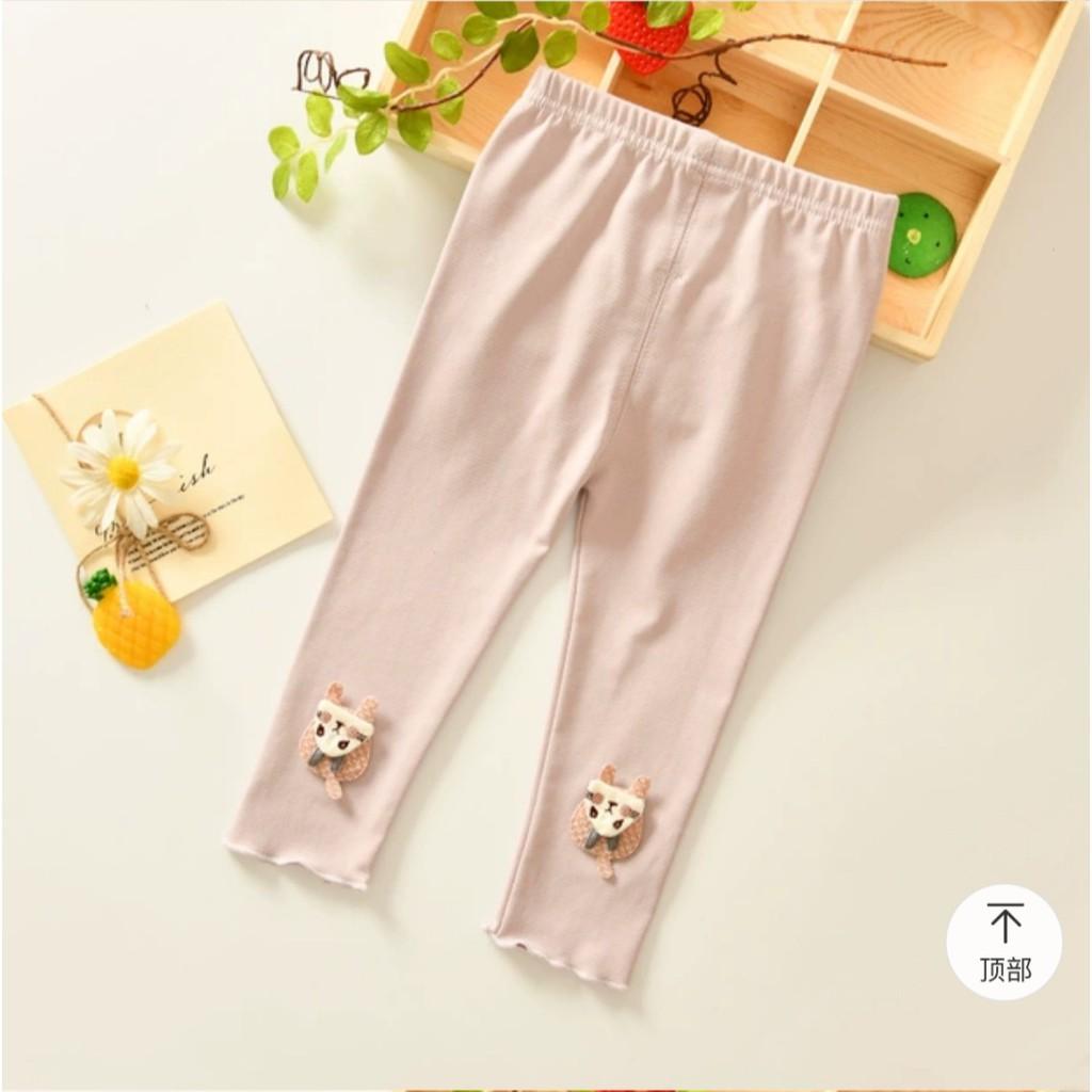  Quần legging thun ôm chất cotton mềm mịn cho bé gái mặc thu đông cực đẹp