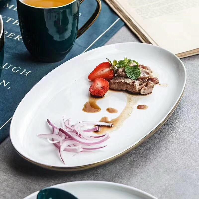 BỘ BÁT ĐĨA VIỀN VÀNG 26 món