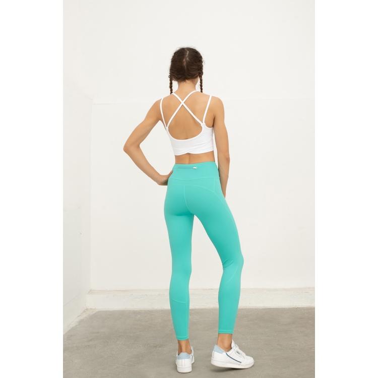 Joylyan - Bộ Đồ Tập Thể Thao XaviO Gồm Áo Bra Tập Ojas Màu Trắng Và Quần Leggings Xavia Xanh Ngọc Cho Yoga Gym Pilates