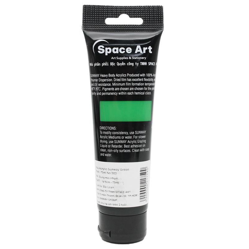 Tuýp Màu Vẽ Acrylic 75 ml - Sunway No.503 - Green Pale