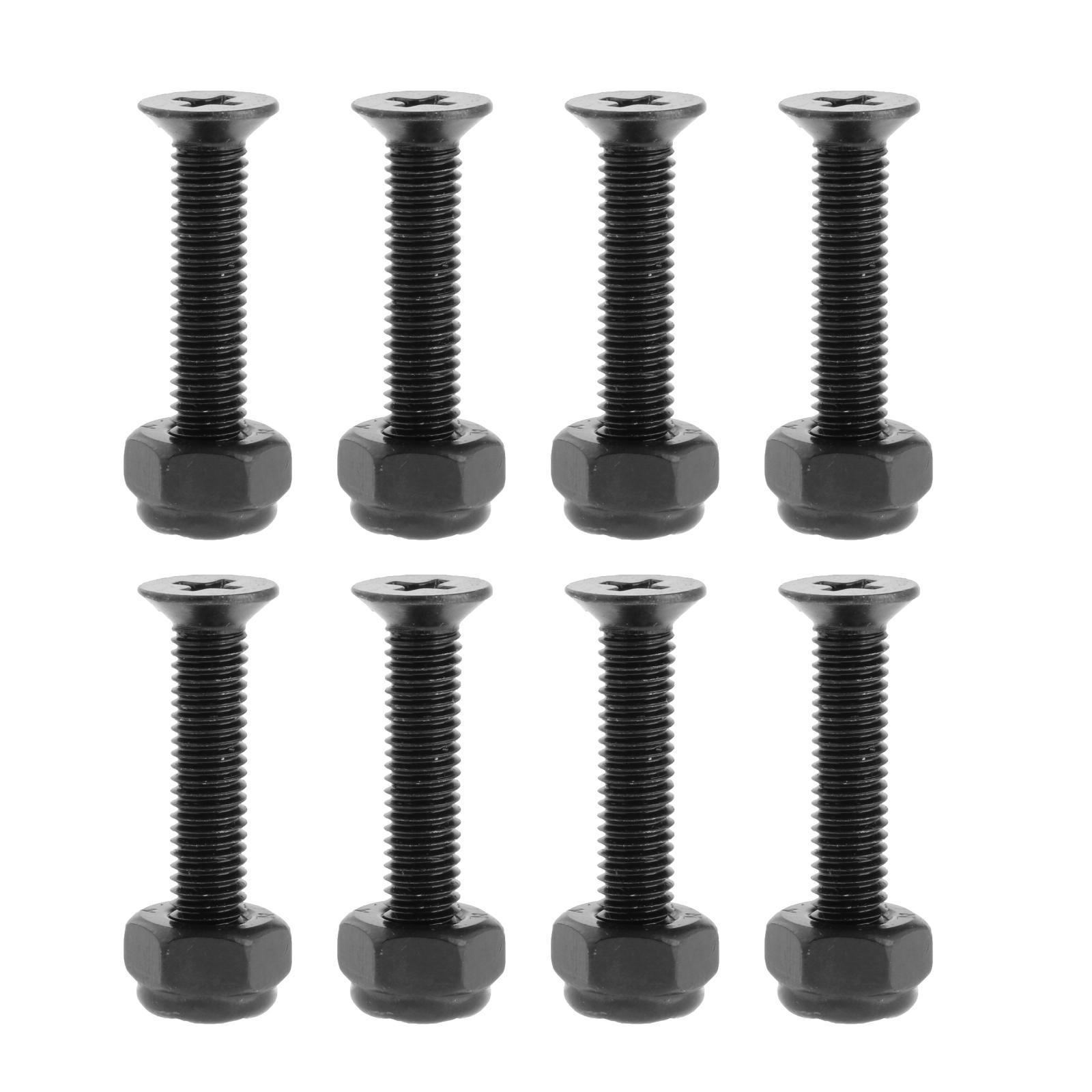 8x Skateboard Hardware Set Skate Bolts Parts Standard Longboard Mounting Screws Bolts Set