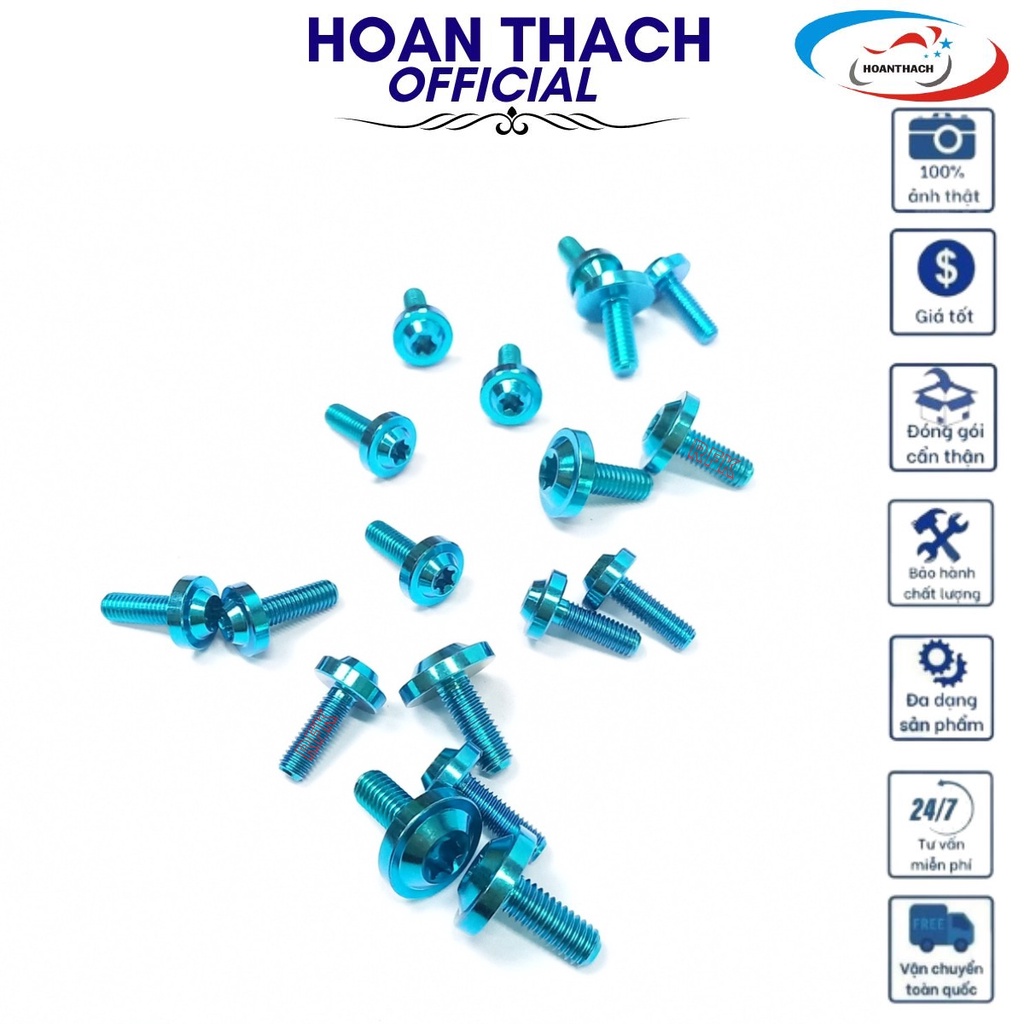 Bộ Ốc Áo Titan Xanh Lục bảo Xe máy Winner X (18 con ) ( 6 con : 6L15 - 12 con : 5L15 ) HOANTHACH SP019149