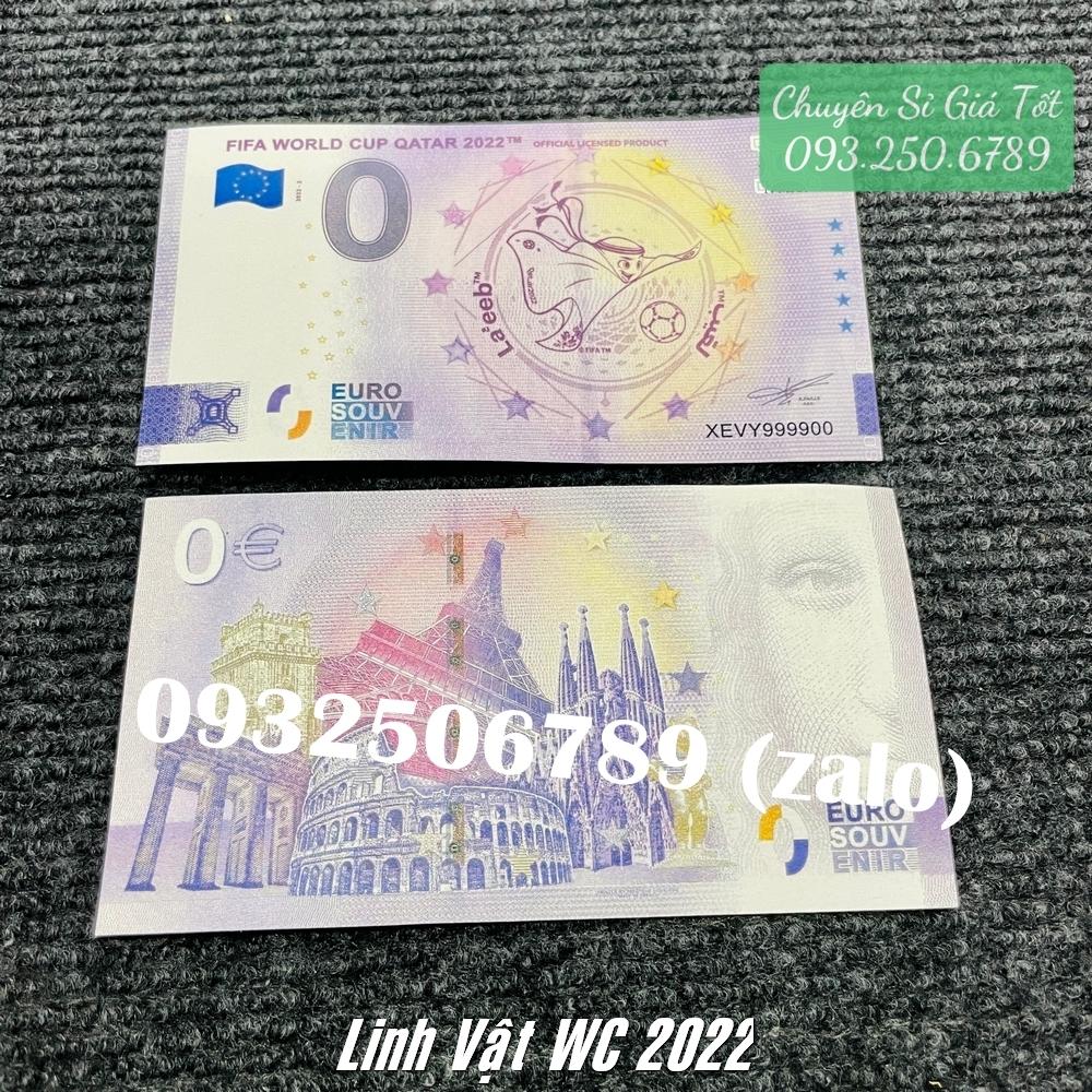 LINH VẬT WC - Tiền 0 Euro lưu niệm quảng bá World Cup 2022, SIÊU SALE