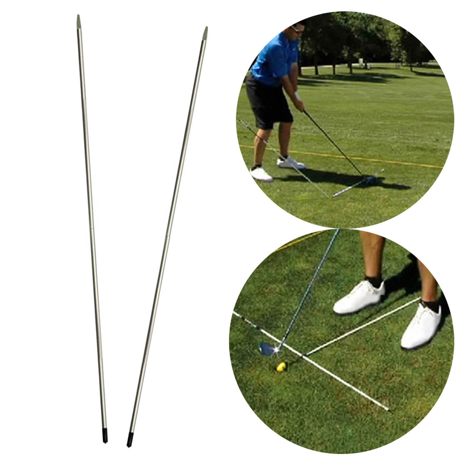 2 Pack Golf Alignment Sticks Posture Corrector 120cm Swing Trainer