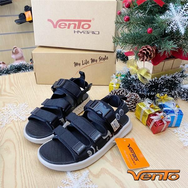 Giày Sandal Vento Nữ NB80 Màu Đen Họa Tiết Streetstyle