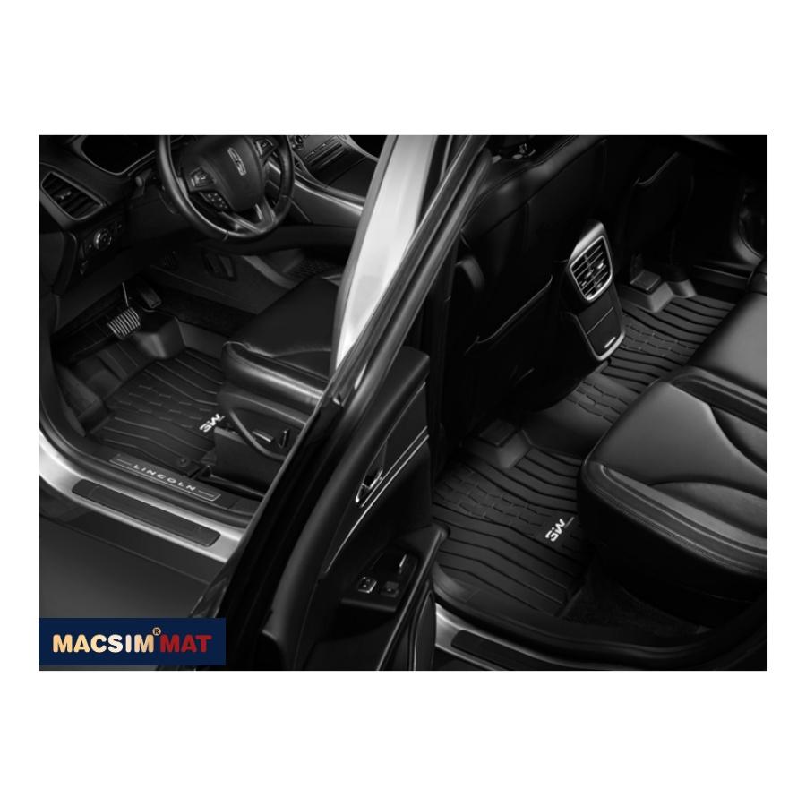 Thảm lót sàn xe ô tô Lincoln MKX 2011 - đến nay Nhãn hiệu Macsim chất liệu nhựa TPE đúc khuôn cao cấp - màu đen 3w