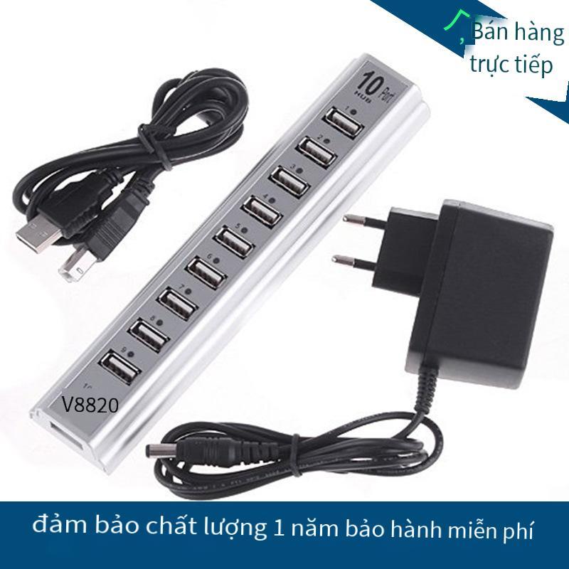 Đảm bảo chất lượng Hub 10 cổng USB hàng cắm Hub USB 2.0 số lượng lớn thuận lợi cổng mở rộng USB 10 cổng