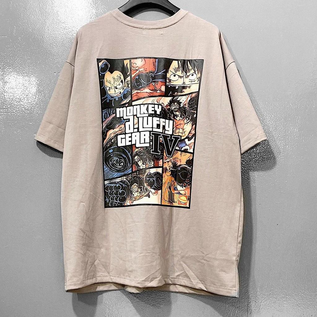 Áo Thun Tay Lỡ LUFFY GEAR IV Unisex /Nam nữ unisex ️ Jaystoree Kiểu áo phông cổ tròn form rộng