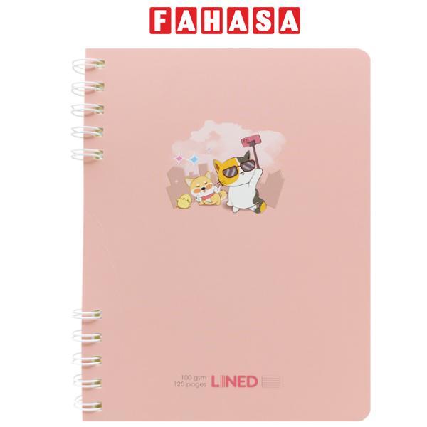 Sổ Lò Xo A5 - Kẻ Ngang - 120 Trang 100gsm - Thiên Long MB-025 - Màu Cam Đào