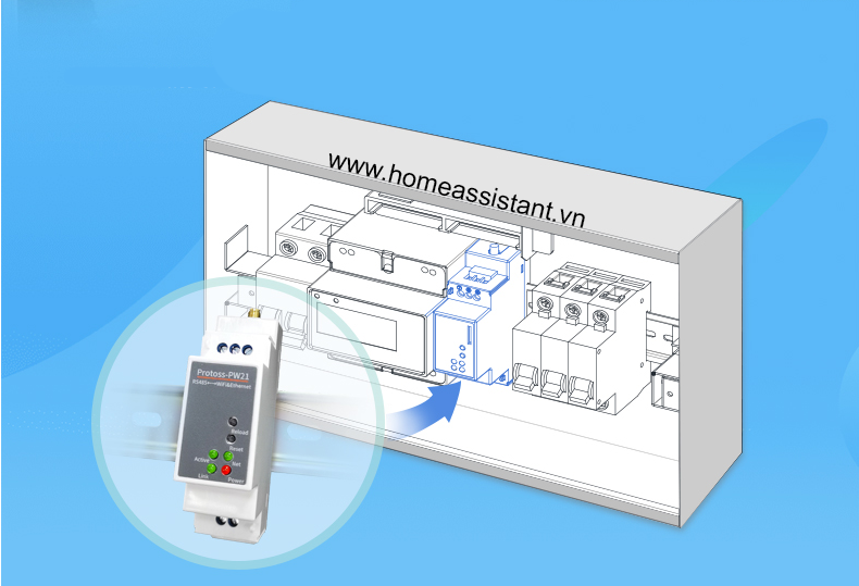 Bộ Định Tuyến Wifi Và Ethernet Sang RS485 Modbus Elfin PW21