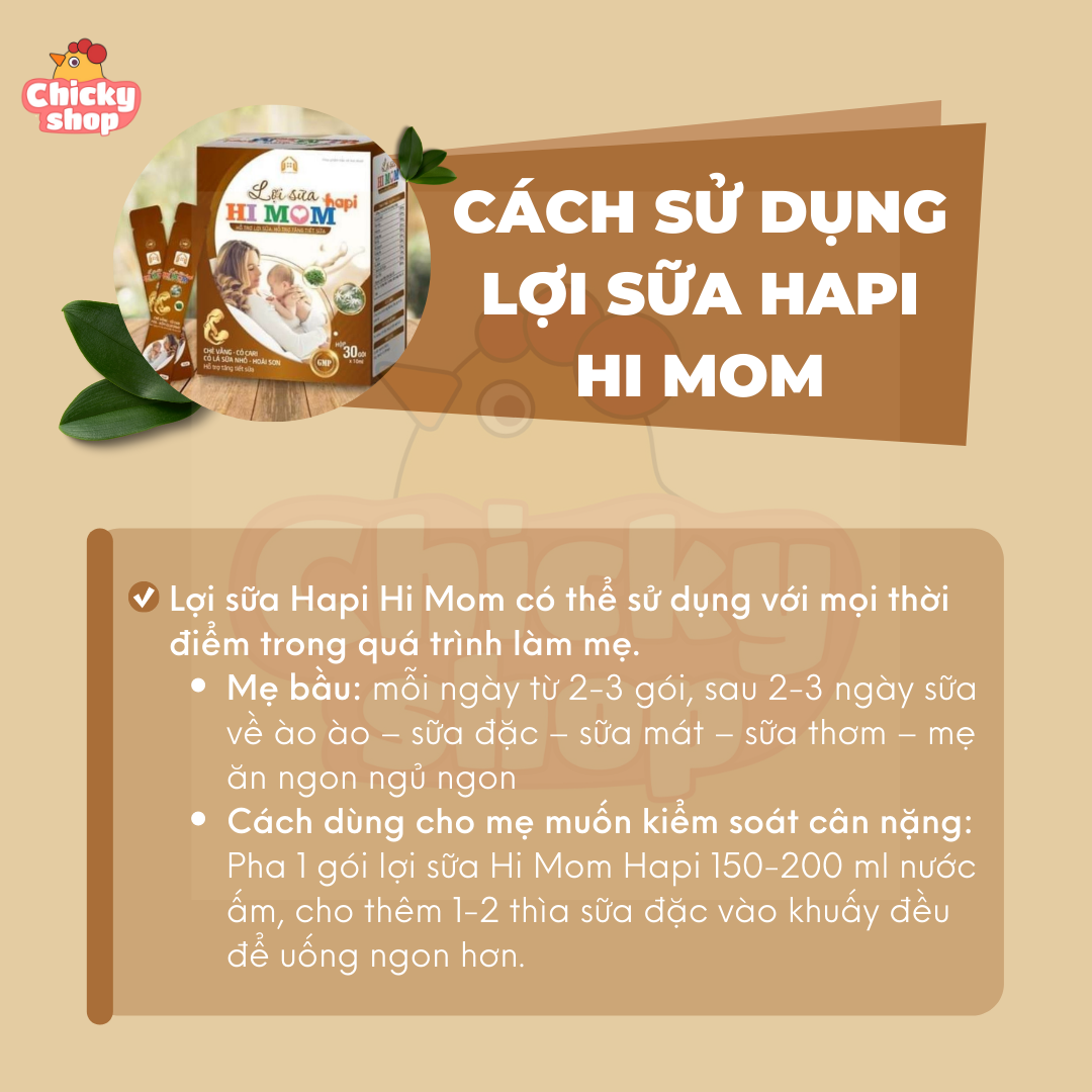 Lợi sữa Himom dạng cao lỏng cao cấp hỗ trợ tăng tiết sữa, giảm nguy cơ tắc tuyến sữa (hộp 30 gói)