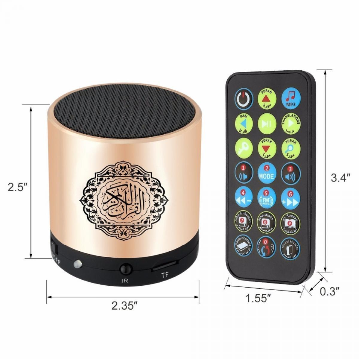 Loa Hồi giáo Kinh Qur'an Equantu, Bản dịch kinh Koran thông minh Điều khiển từ xa di động nhỏ Bluetooth MP3 FM NẾU Người chơi Ramadan Hajj Quà tặng Màu sắc: Khác