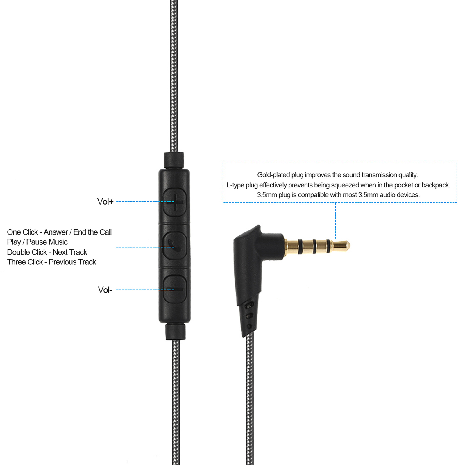 Cáp Tai Nghe Có Dây 3,5 Mm Có Thể Tháo Rời Đầu Nối Micrô MMCX Cho Shure Se215 Se315
