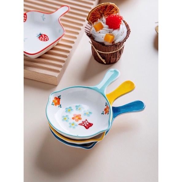 Chảo Sứ Mini Cao Cấp Hàng Vẽ Tay 100%