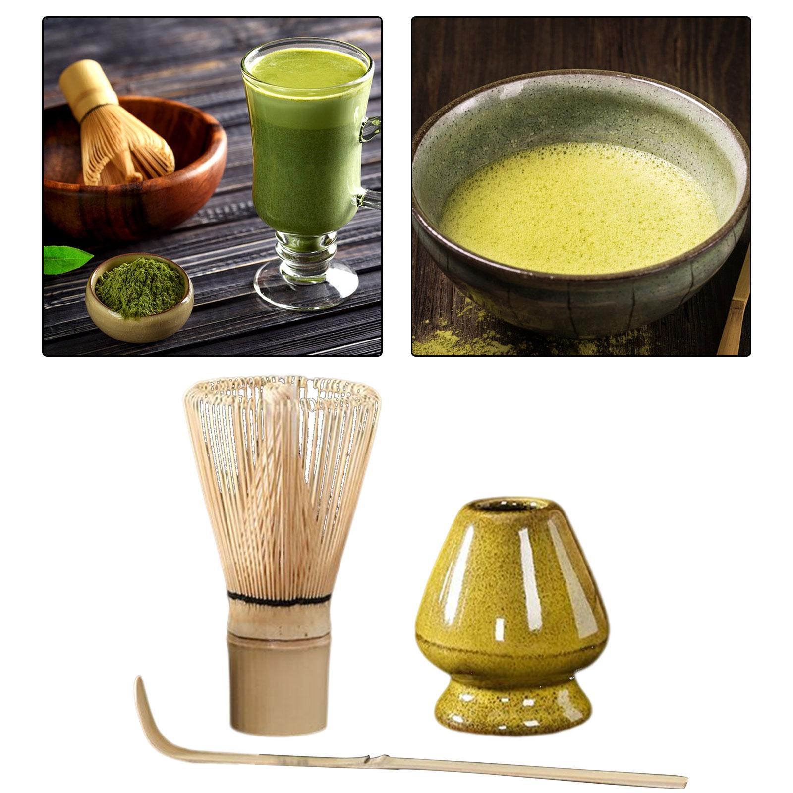 3 Pieces Matcha Whisk Set Ceramic Handcrafted for Reception Kitchen Baby