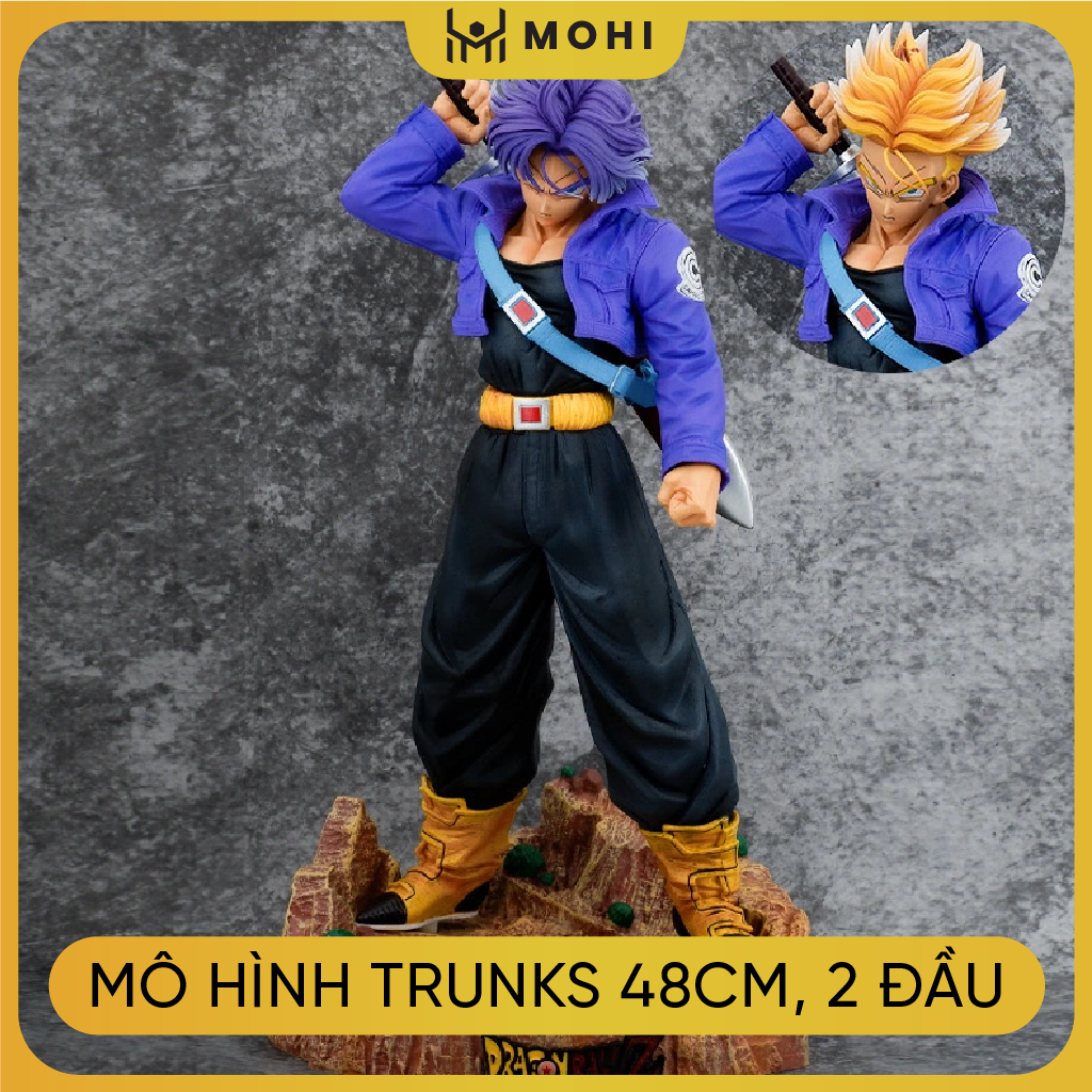 Mô Hình Trunks 2 đầu thay thế - Siêu to khổng lồ - Cao 48cm - Nặng 2.9 Kg - DragonBall - Hộp Carton