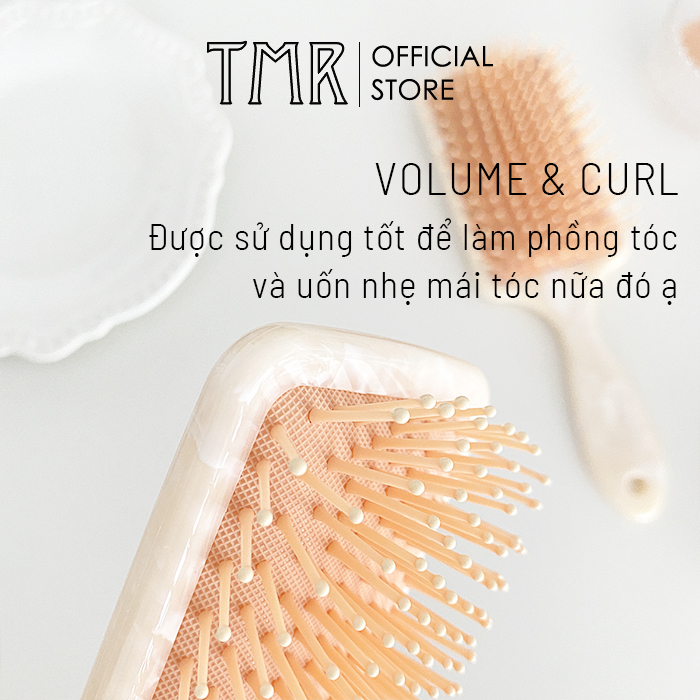 Lược Gỡ Rối TMR Vân Marbling  Hair Comb Brush chống rụng, sấy tạo kiểu phồng tóc chuyên dụng