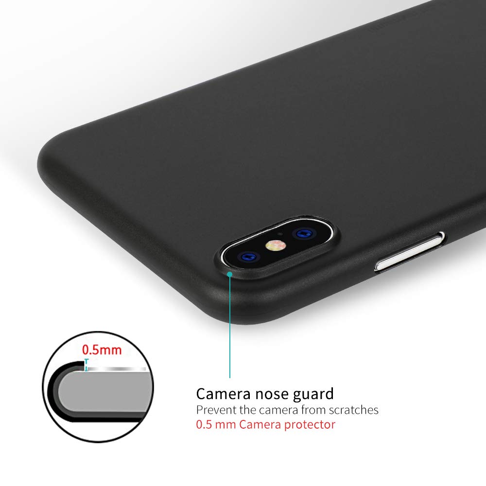 Ốp lưng Memumi siêu mỏng chống bám vân 0.3 mm cho iPhone X, Xs có gờ bảo vệ camera - Hàng nhập khẩu