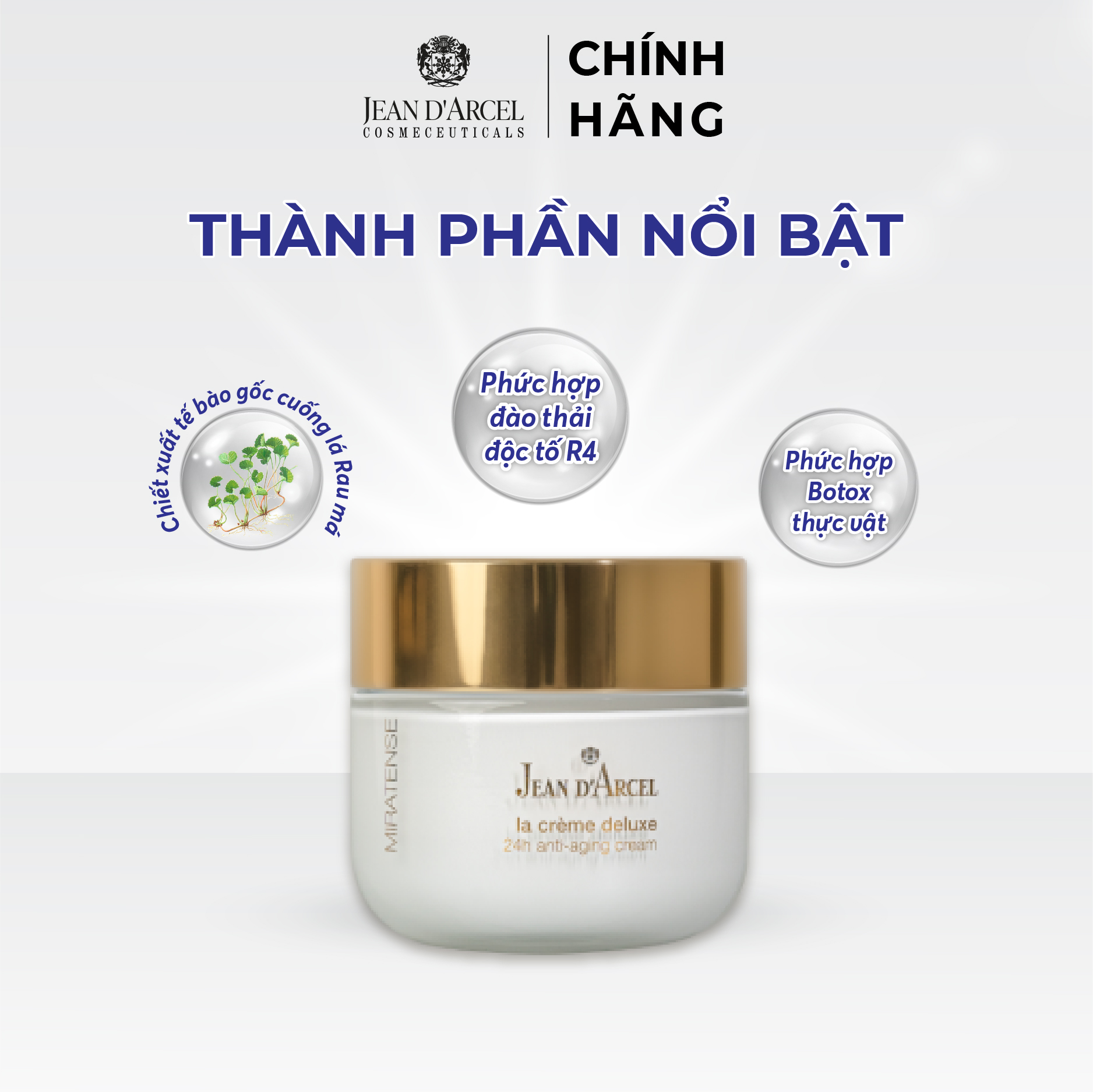 J152 Kem dưỡng săn chắc và nâng cơ cao cấp - 24h Anti - aging Cream 50ml - Jean d'Arcel