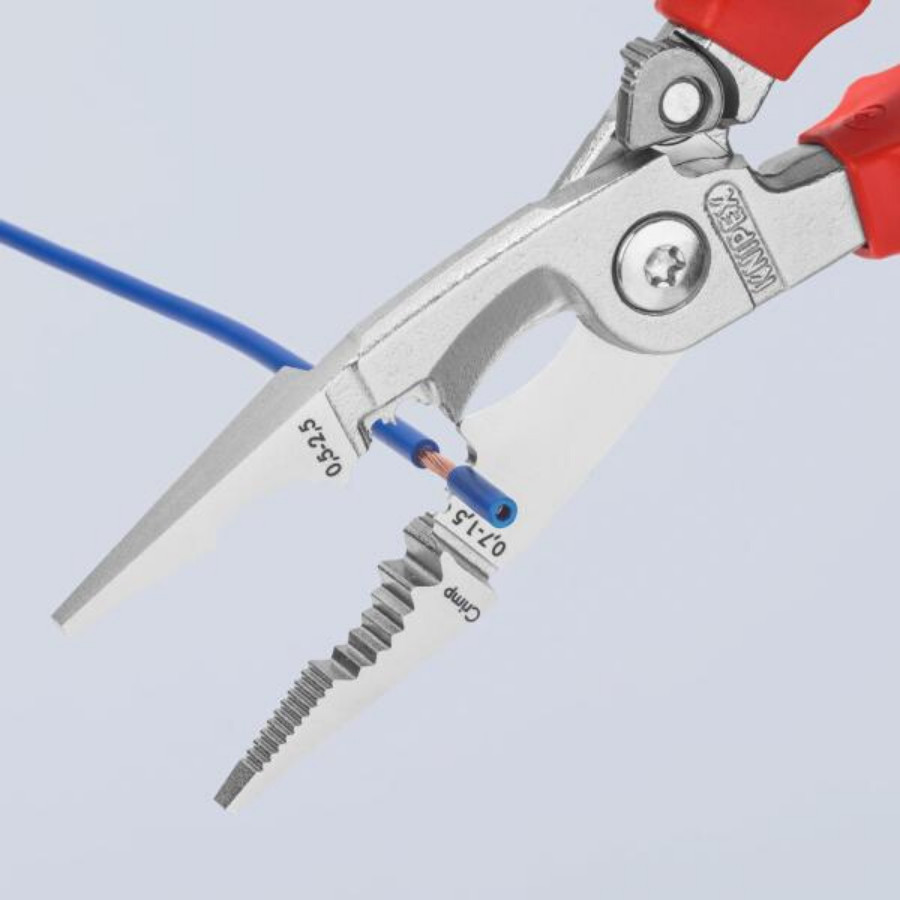 KIỀM LẮP ĐIỆN ĐA NĂNG KNIPEX CÁCH ĐIỆN 1000V DÀI 200 MM 13 86 200
