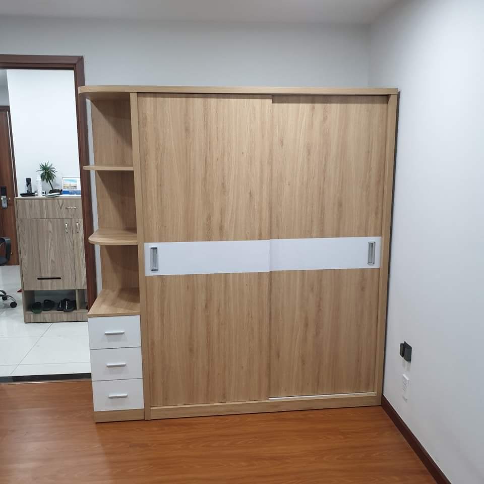 Tủ quần áo gỗ MDF  2 M  2 (FREESHIP HCM 30-50 KM )