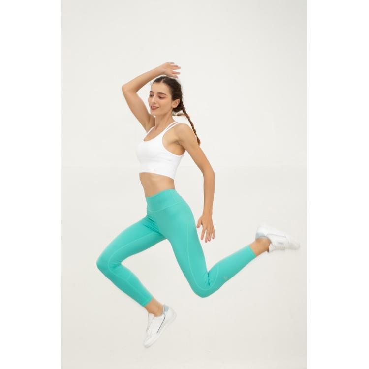 Joylyan - Bộ Đồ Tập Thể Thao XaviO Gồm Áo Bra Tập Ojas Màu Trắng Và Quần Leggings Xavia Xanh Ngọc Cho Yoga Gym Pilates