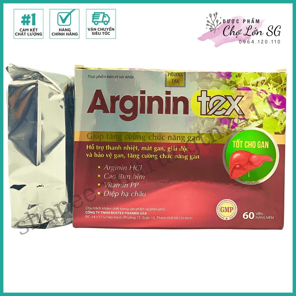 Combo 2 Hộp Viên uống mát gan ARGININ TEX giảm tổn thương gan do bia rượu - Hộp 60 viên