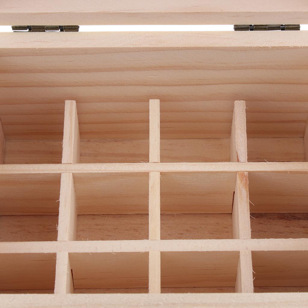 12 Slots Essential Oil Wooden Box Storage Case Organizer Protector Container