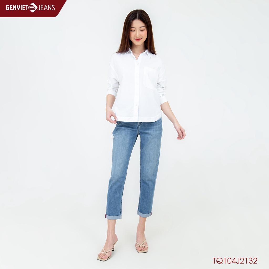 Quần Dài Jeans Nữ Col Thụng GENVIET TQ104J2132