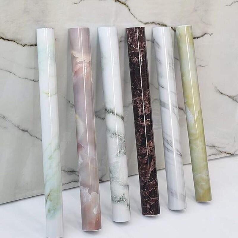 Giấy dán tường 5Mx60CM Giấy dán bếp vân đá MARBLE Giấy dán tường bếp chịu nhiệt chống dầu mỡ chống nước TRÁNG-NHÔM