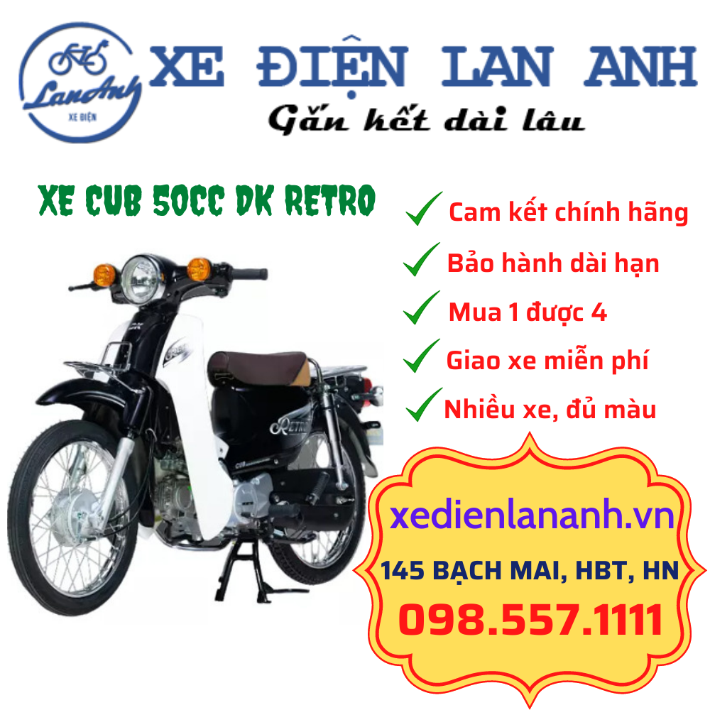 XE MÁY 50CC CUB DETECH ESPERO ĐÈN LED 2022