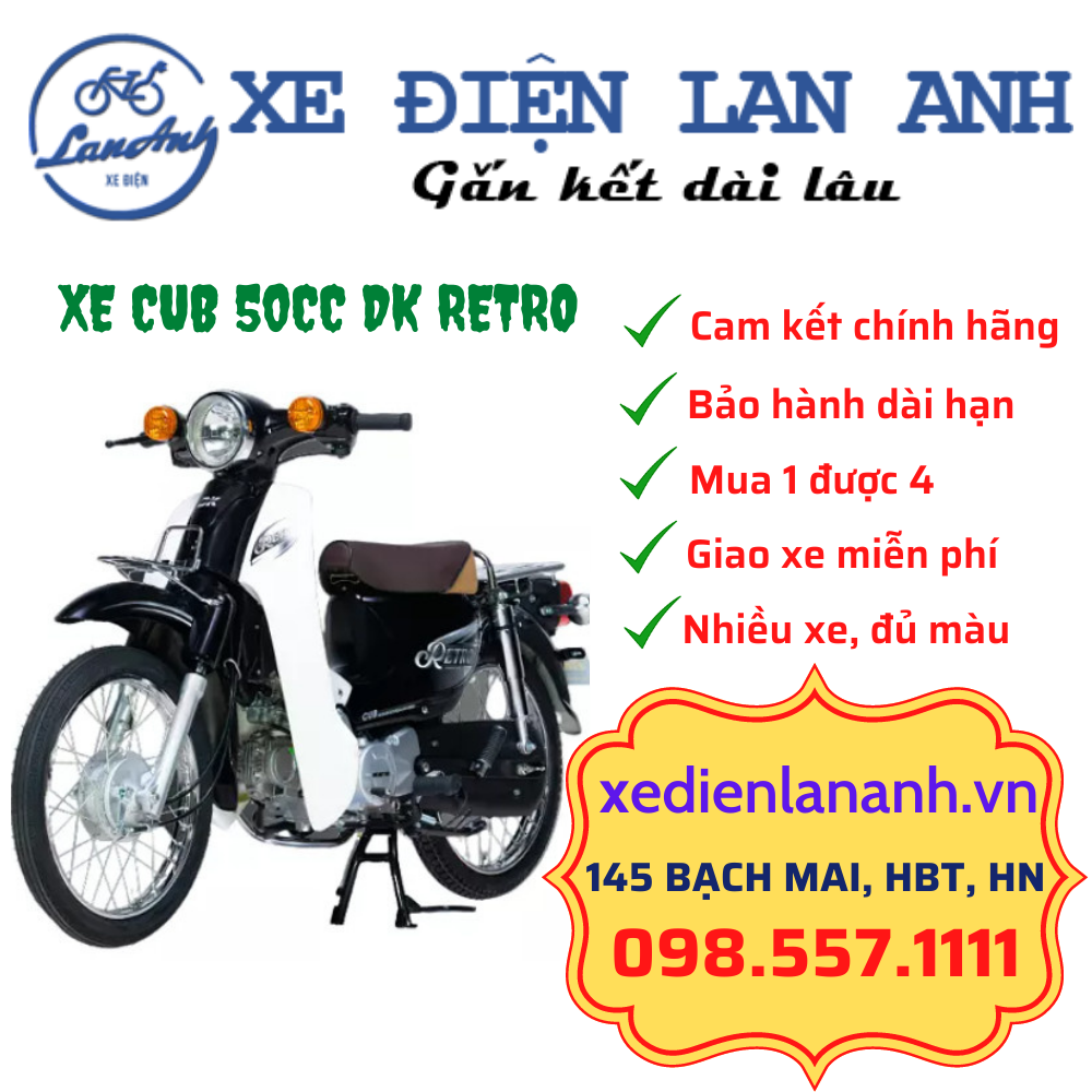 XE MÁY 50CC CUB DK RETRO 2022