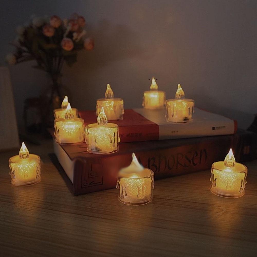 Đèn Led Hình Nến Trong Suốt Không Khói Dùng Trang Trí