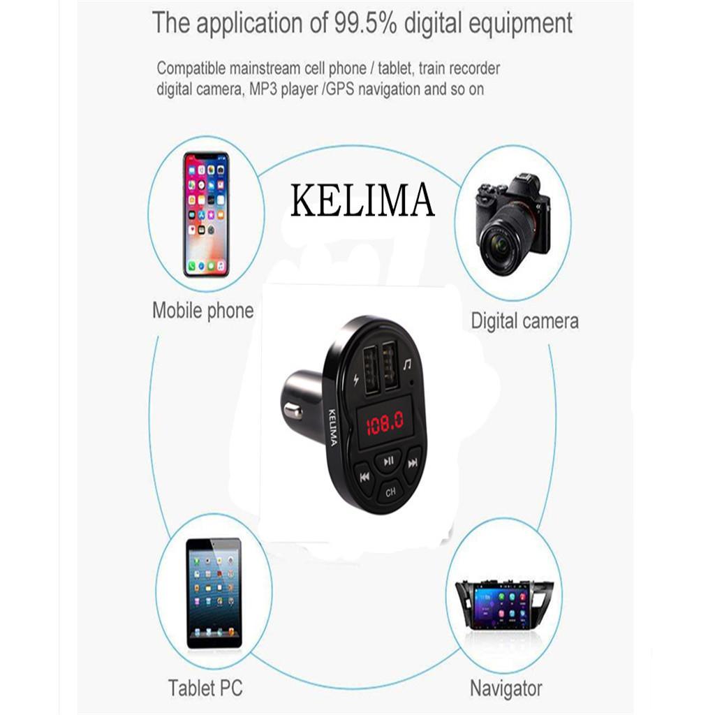 A2 Car FM Bluetooth Audio Adapter Dual USB Port