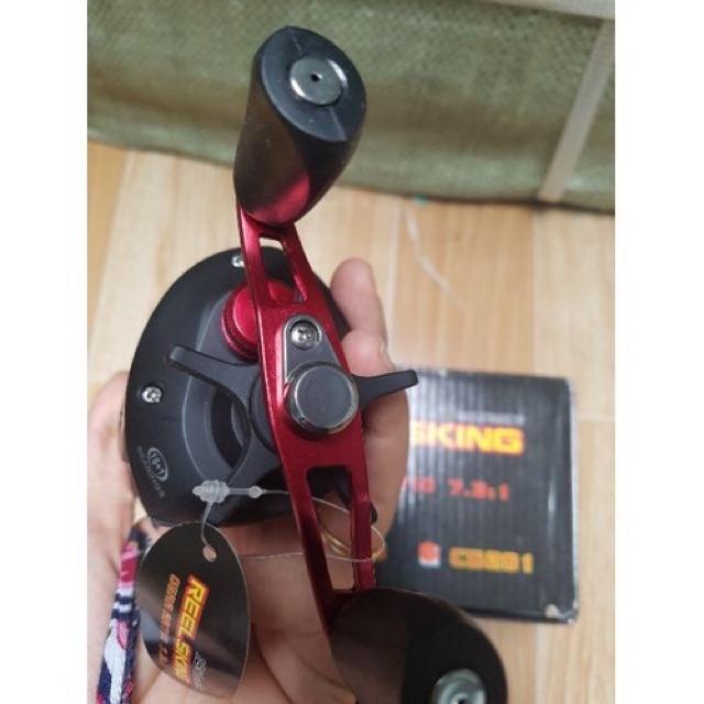 Bộ cần câu máy ngang cần dài 2m4 abu black max + máy ngang CD 201 cần ABu Garcia black max cần cực khoẻ y hình