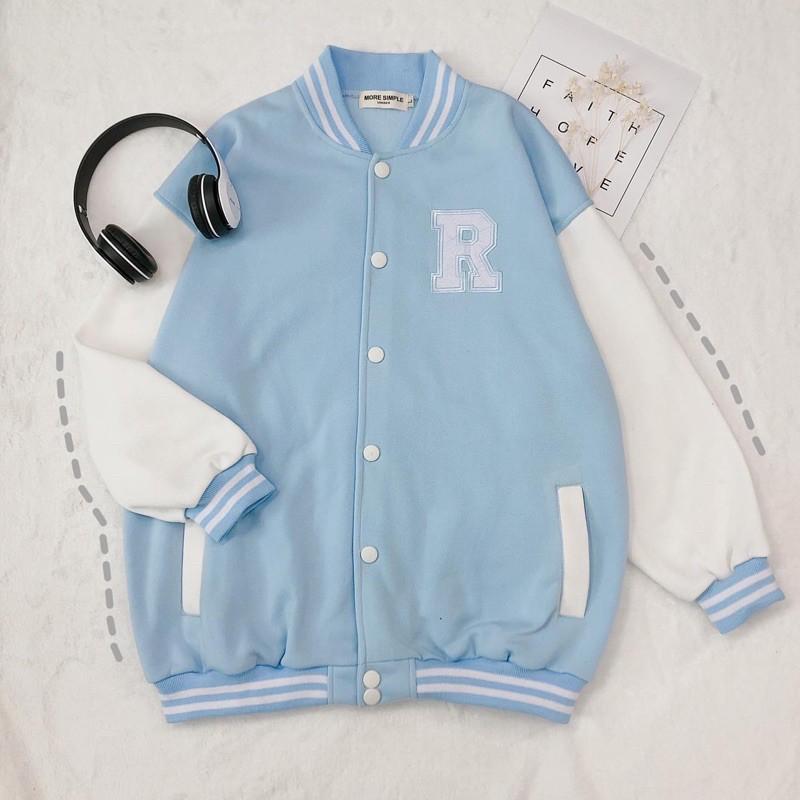 Áo Khoác Bomber Jemcloset FACE & Rayson Tay Dài Form Rộng Ulzzang
